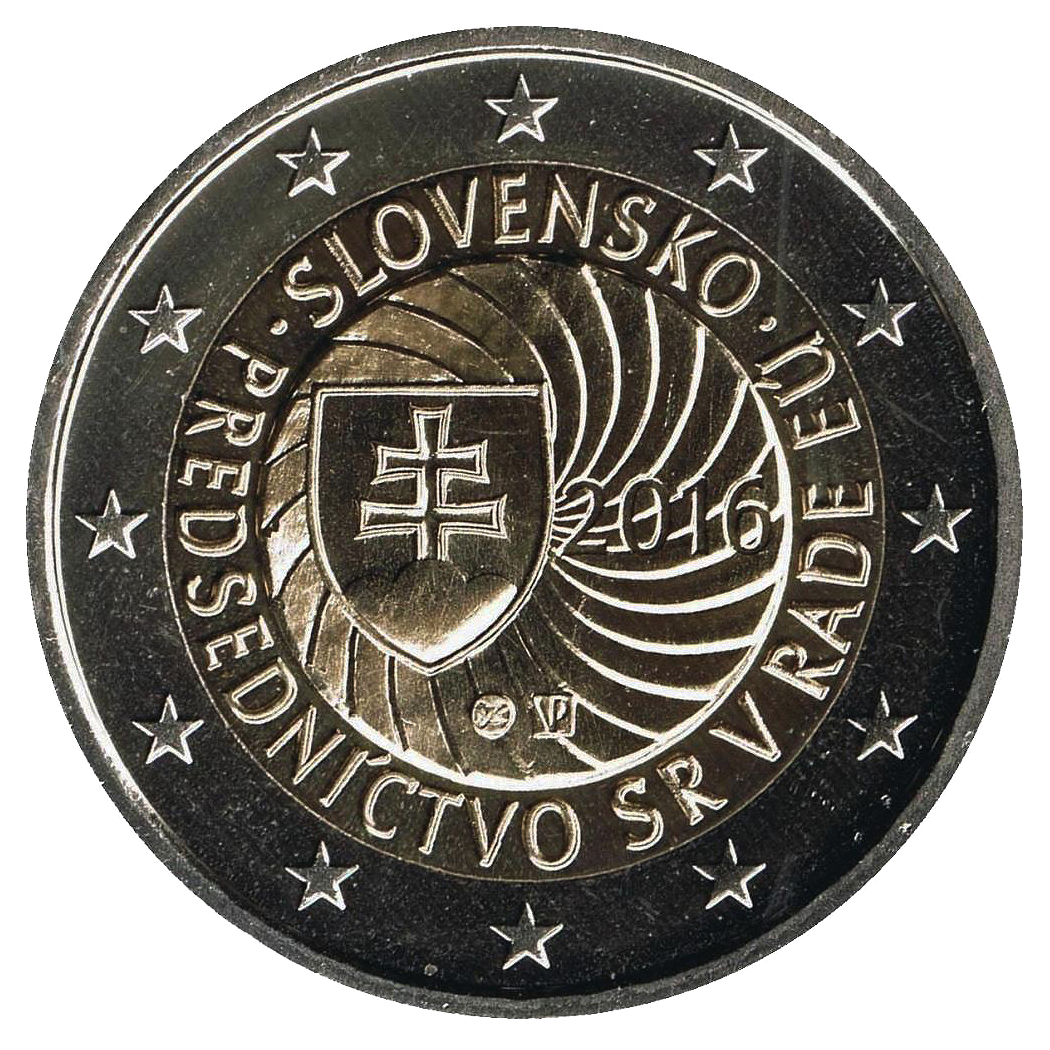 2 euros conmemorativa Primera Presidencia de la República Eslovaca, del Consejo de la Unión Europea
